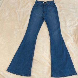 High waist stretch jean bell bottoms